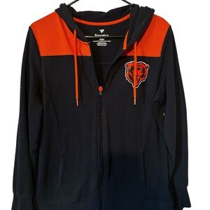 Chicago Bears Zip Up Hoodie - Navy and Orange
